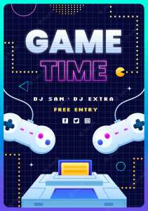 retro gaming poster template 52683 50969 jpg